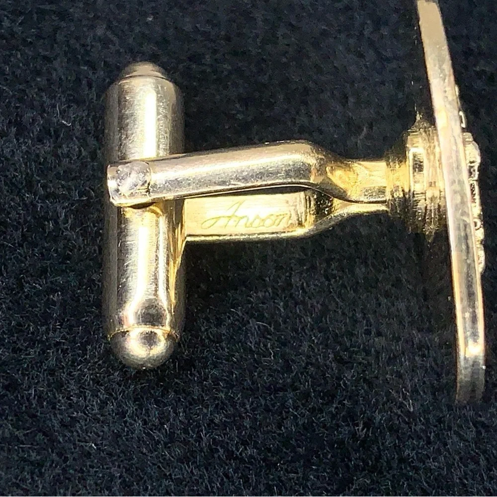 Vintage Anson Shriners Gold Tone Cufflinks Gift Collectible Masonic